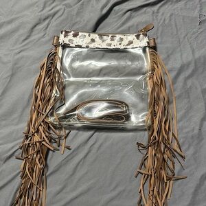 Clear Fringe Stadium Bag